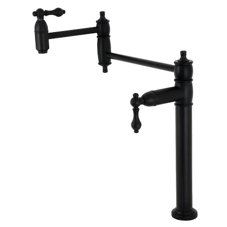Kingston Brass Deck Mount Pot Filler, Matte Black KS3700AL